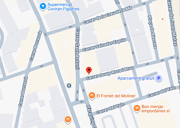 Mapa per arribar a YEYE Barberia a Figueres